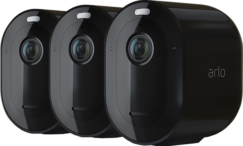 Arlo Pro 4 trådløst 2K QHD kamera 3-pakning (sort) - Elkjøp