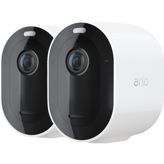 Arlo Pro 4 trådløst 2K QHD kamera 2-pakning (hvit) - Elkjøp