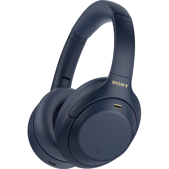 Sony trådløse around-ear hodetelefoner WH-1000XM4 (blå) - Elkjøp