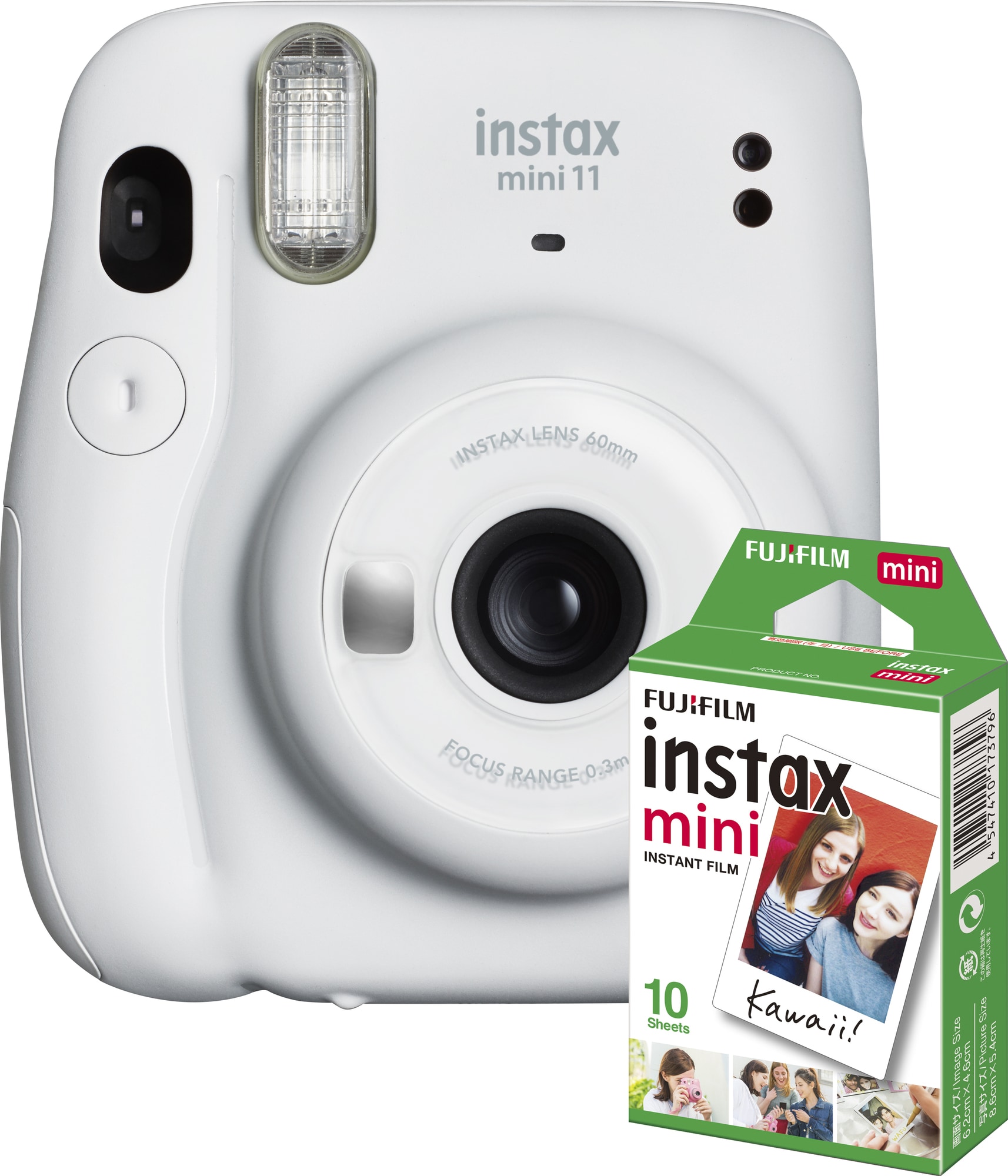 Fujifilm Instax Mini 11 kompaktkamera (hvit, 10 bilder inkl.) - Elkjøp