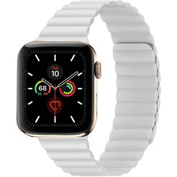 Apple Watch 6 (40mm) Læder loop rem - hvid