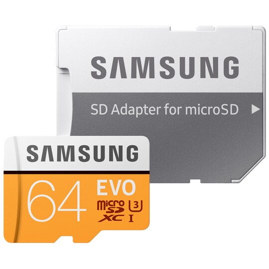Samsung Evo Micro SDXC UHS-3 minnekort 64 GB - Elkjøp