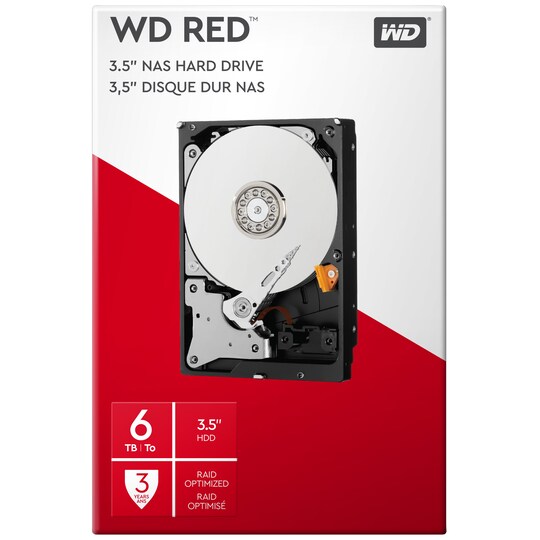 WD Desktop Red 3,5" intern harddisk for NAS (6 TB) - Elkjøp
