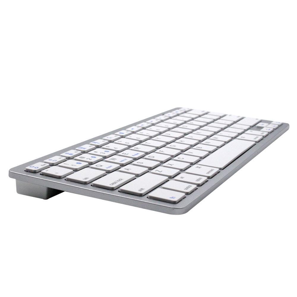 Trådløst tastatur Bluetooth 3.0 Hvit / sølv - Elkjøp