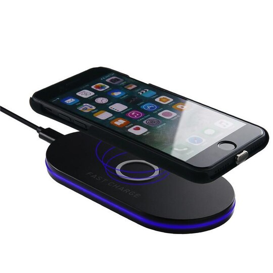 Q100 trådløs lader iPhone X 10W Svart - Elkjøp