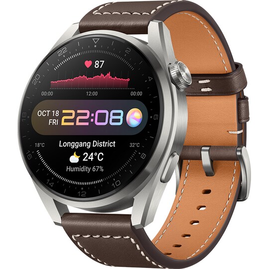 Huawei Watch 3 Pro Classic Edition smartklokke 48mm (brun) - Elkjøp