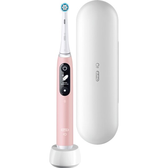 Oral-B iO6 Sensitive elektrisk tannbørste 378143 (rosa sand) - Elkjøp