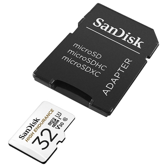 SanDisk MicroSDHC Endurance 32 GB minnekort med SD-adapter - Elkjøp