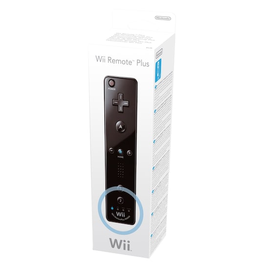 Wii Remote Plus (sort) - Elkjøp