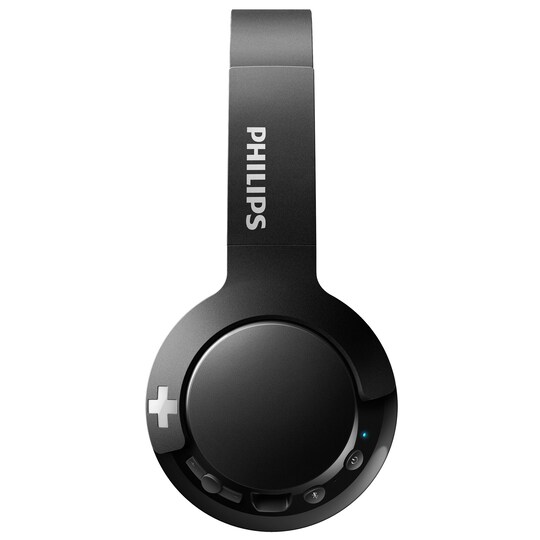 Philips Bass+ trådløse on-ear hodetelefoner (sort) - Elkjøp
