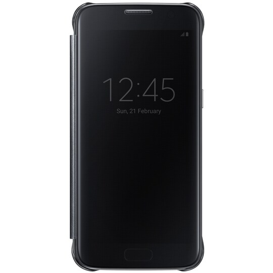 Samsung Galaxy S7 Clear View deksel (sort) - Elkjøp
