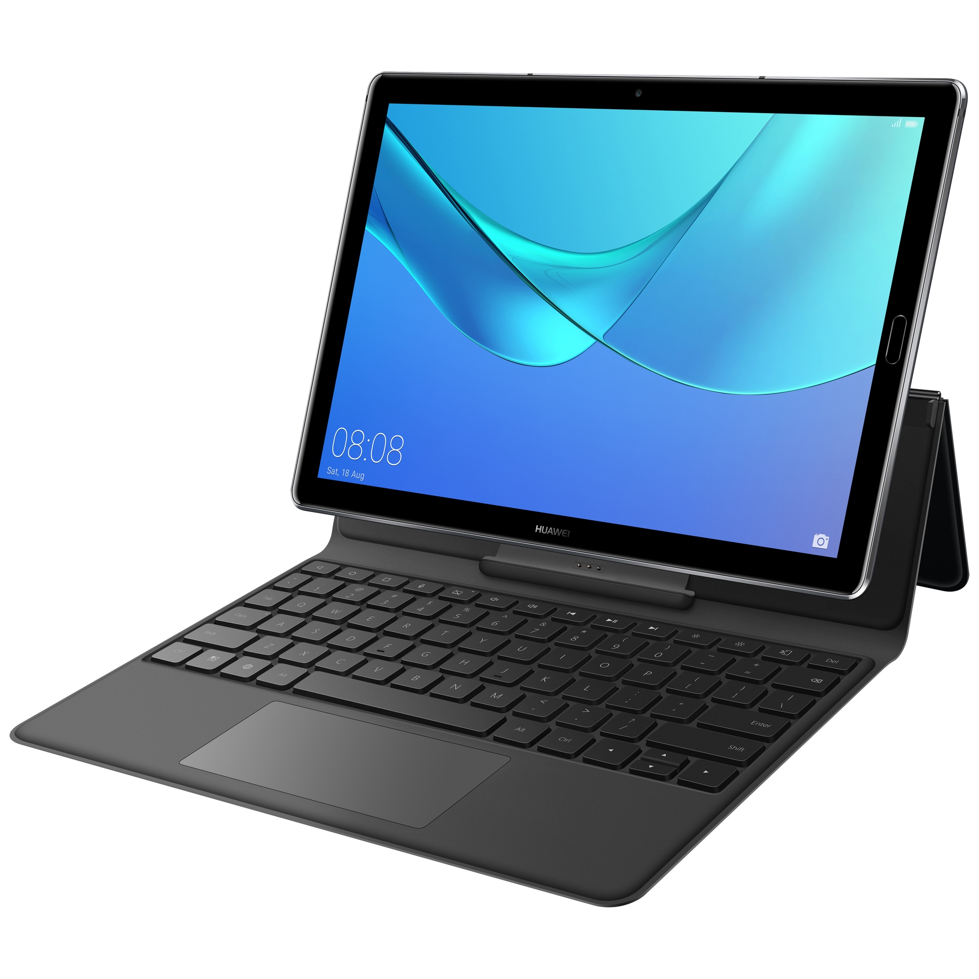 Huawei MediaPad M5 skinndeksel med tastatur (grå) - Elkjøp