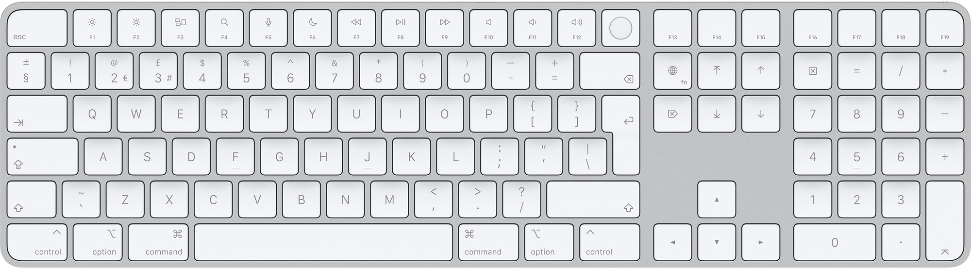 Apple Magic Keyboard m/Touch ID og talltastatur (NO layout) - Tastatur -  Elkjøp