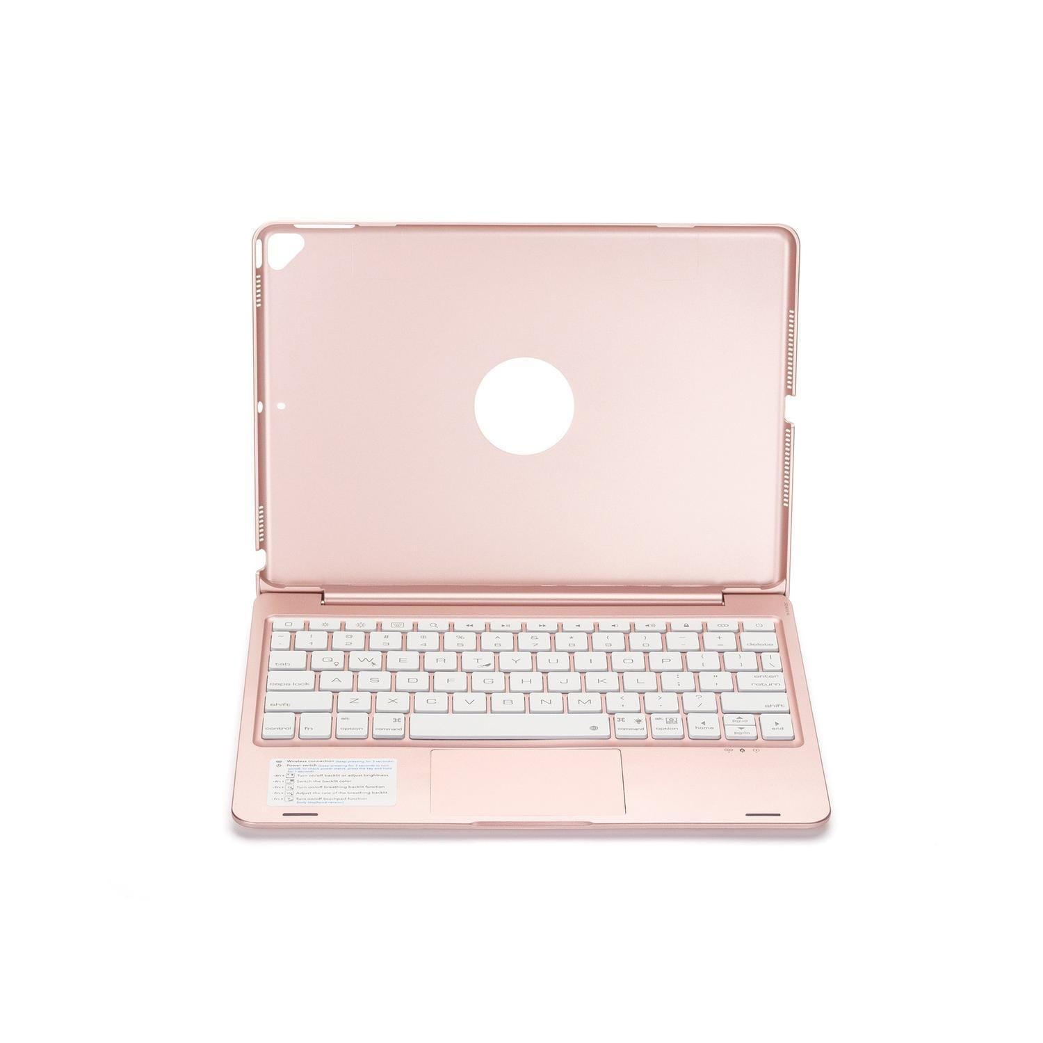 iPad 10.2 "/10.5" deksel med Bluetooth-tastatur rosa - Elkjøp