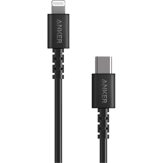 Anker USB-C til Lightning kabel 1,8m (sort) - Elkjøp