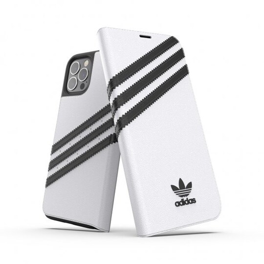 Adidas iPhone 12/iPhone 12 Pro Etui Booklet Case Hvit - Elkjøp