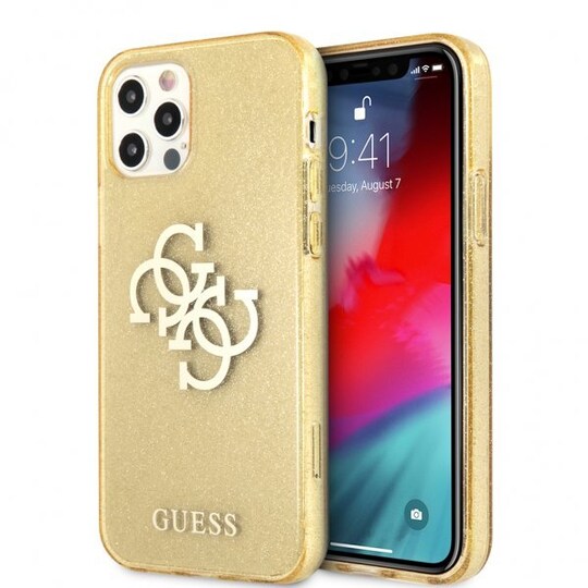 Guess iPhone 12/iPhone 12 Pro Deksel Full Glitter Gull - Elkjøp