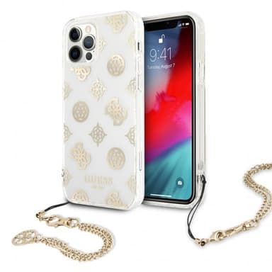 Guess iPhone 12/iPhone 12 Pro Deksel Chain Peony Gull