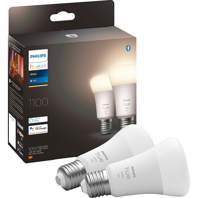 Philips Hue W 9,5W A60 E27 2-pk.