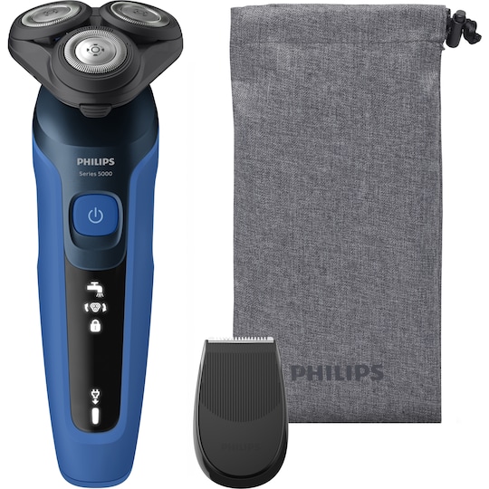 Philips Series 5000 barbermaskin S546618 (sort/blå) - Elkjøp