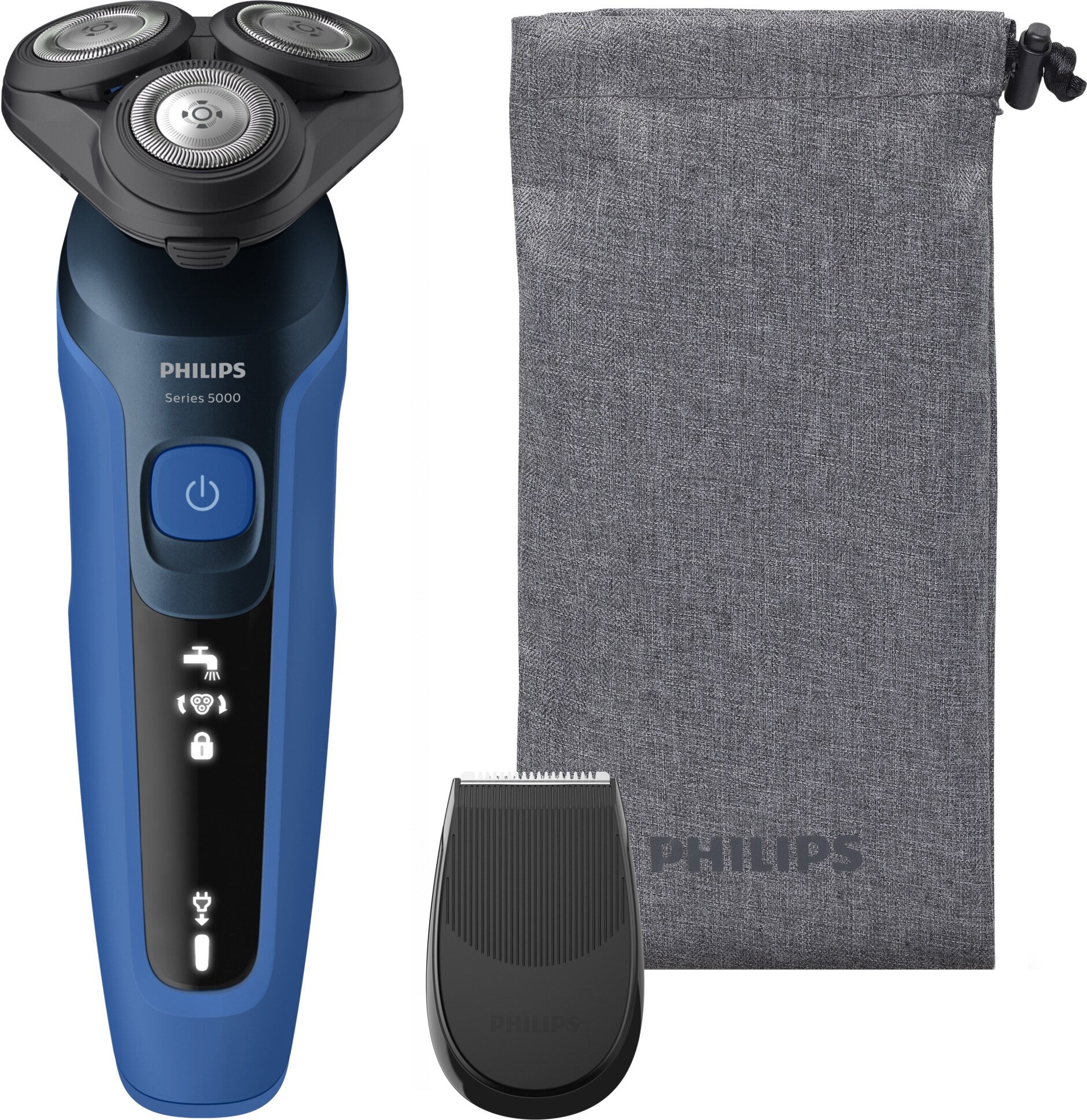 Philips Series 5000 barbermaskin S546618 (sort/blå) - Elkjøp