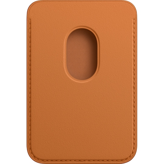 iPhone lommebok i skinn med MagSafe (gyllenbrun) - Elkjøp