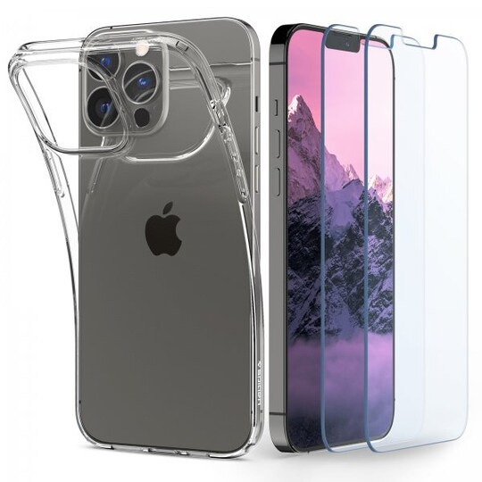 Spigen iPhone 13 Pro Max Deksel Skjermbeskytter Crystal Pack Crystal Clear  - Elkjøp
