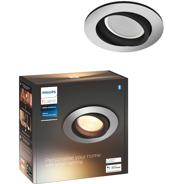 Philips Hue Milliskin infälld spotlight R. aluminium