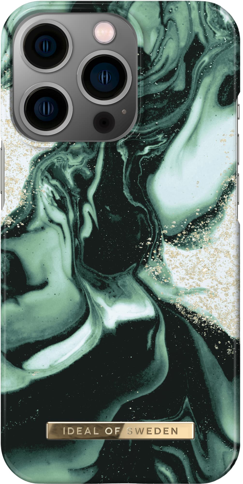 iDeal of Sweden deksel til iPhone 13 Pro (golden olive marble)