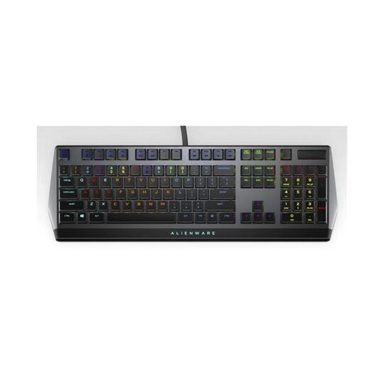 Dell Alienware gamingtastatur AW510K kablet, mekanisk gamingtastatur, RGB  LED -lys, EN, mørkegrå, USB - Elkjøp