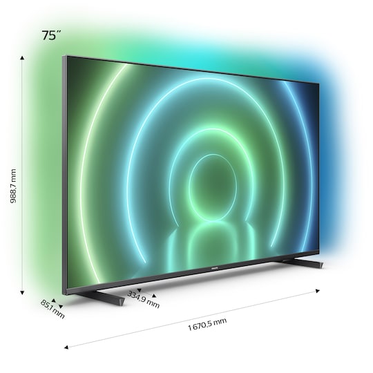 Philips 75" PUS7906 4K LED TV (2021) - Elkjøp