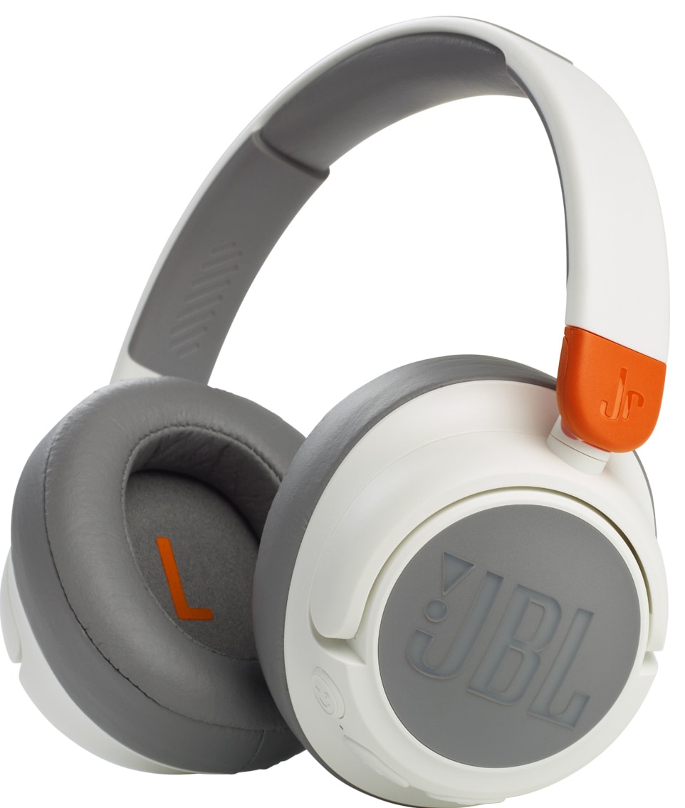 JBL Jr460NC trådløse on-ear hodetelefoner (hvit) - Elkjøp