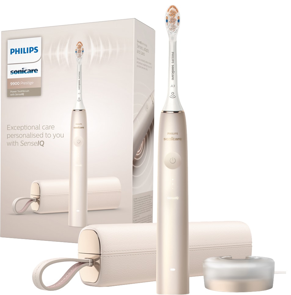 Philips Sonicare Prestige 9900 elektrisk tannbørste HX999211 (champagne) -  Elektriske tannbørster - Elkjøp