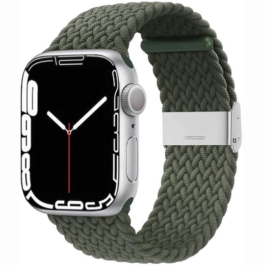 Flettet elastisk armbånd Apple Watch 7 (45mm) - Army