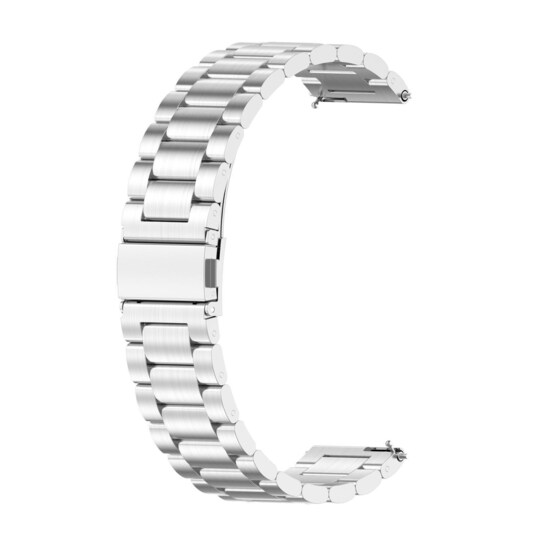 Klockarmband 22 mm Huawei Watch GT/Magic/TicWatch Pro rostfritt stål Silver  - Elkjøp