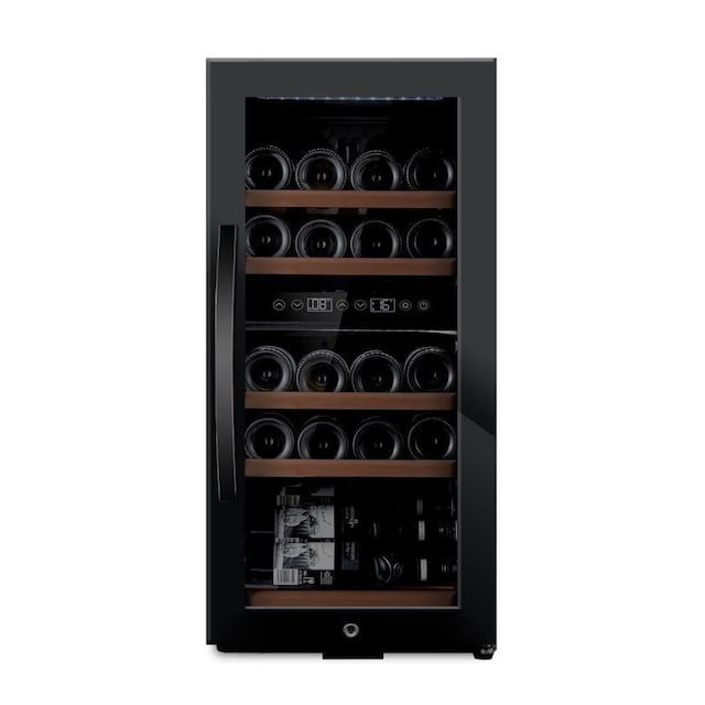 Frittstående vinskap - WineExpert 24 Fullglass Black