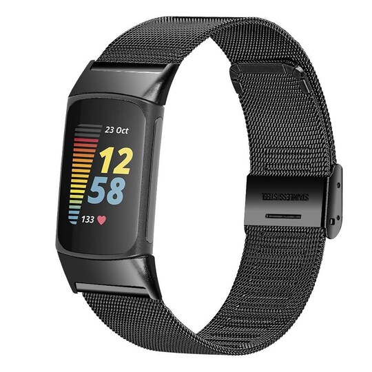 Fitbit Charge 5 armband rostfritt stål Svart - Elkjøp