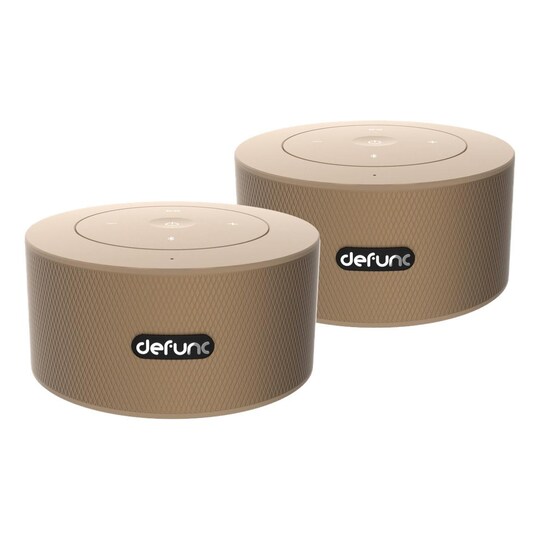 DeFunc DUO, Bluetooth-høyttalere, duo-pakke, 360 graders lyd, gullaktig -  Elkjøp