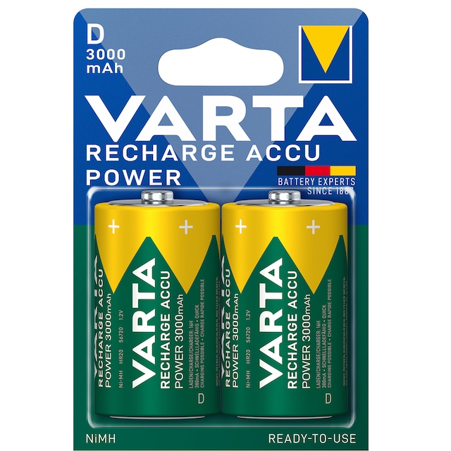 Varta Power D 3000 Mah paristot (2 kpl)