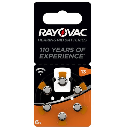 Varta Rayovac batteri til høreapparat 13 (6-pakning) - Elkjøp