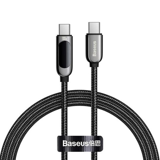 Baseus Display PD USB-C - USB-C 100W 1 m Sort - Elkjøp