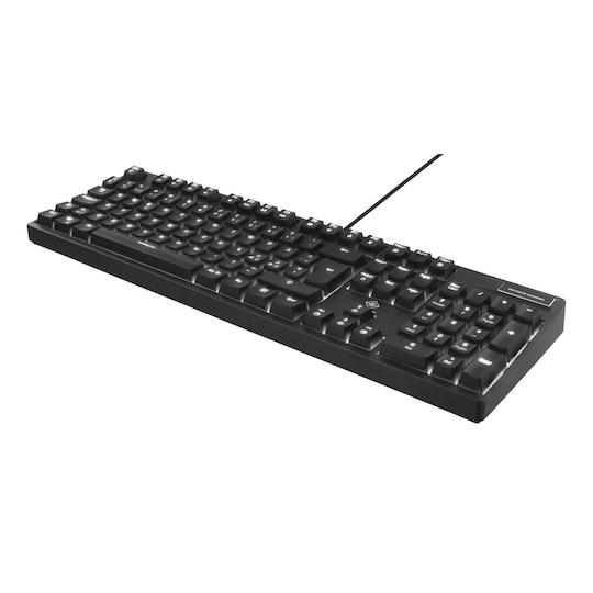DELTACO GAMING keyboard, blue switches, white backlight, black - Elkjøp
