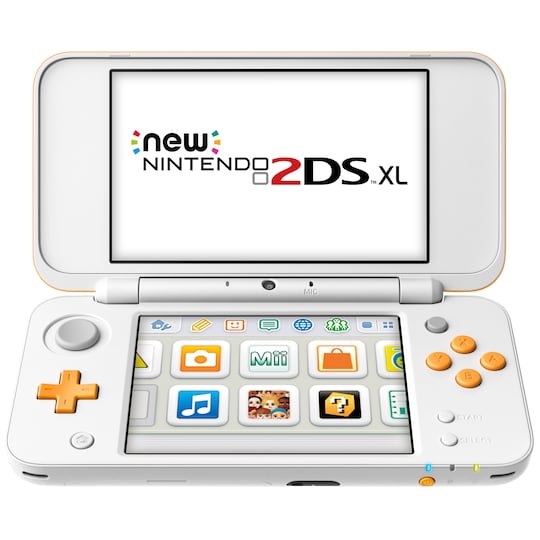 New Nintendo 2DS XL konsoll EU-modell (hvit/oransje) - Elkjøp