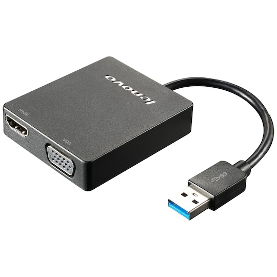 Lenovo universal USB 3.0 til VGA og HDMI adapter - Elkjøp