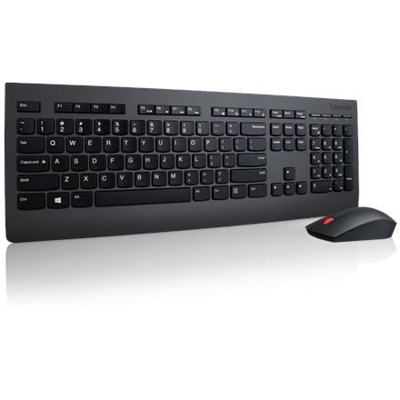 Lenovo Professional Wireless Combo Keyboard & Mouse (amerikansk engelsk med  eurosymbol) Numerisk tastatur, Musbatteri: 2AA-batterier (inkludert),  Museoppløsning: 1600 DPI DPI, Tastaturbatteri: 2AA (inkludert - Elkjøp