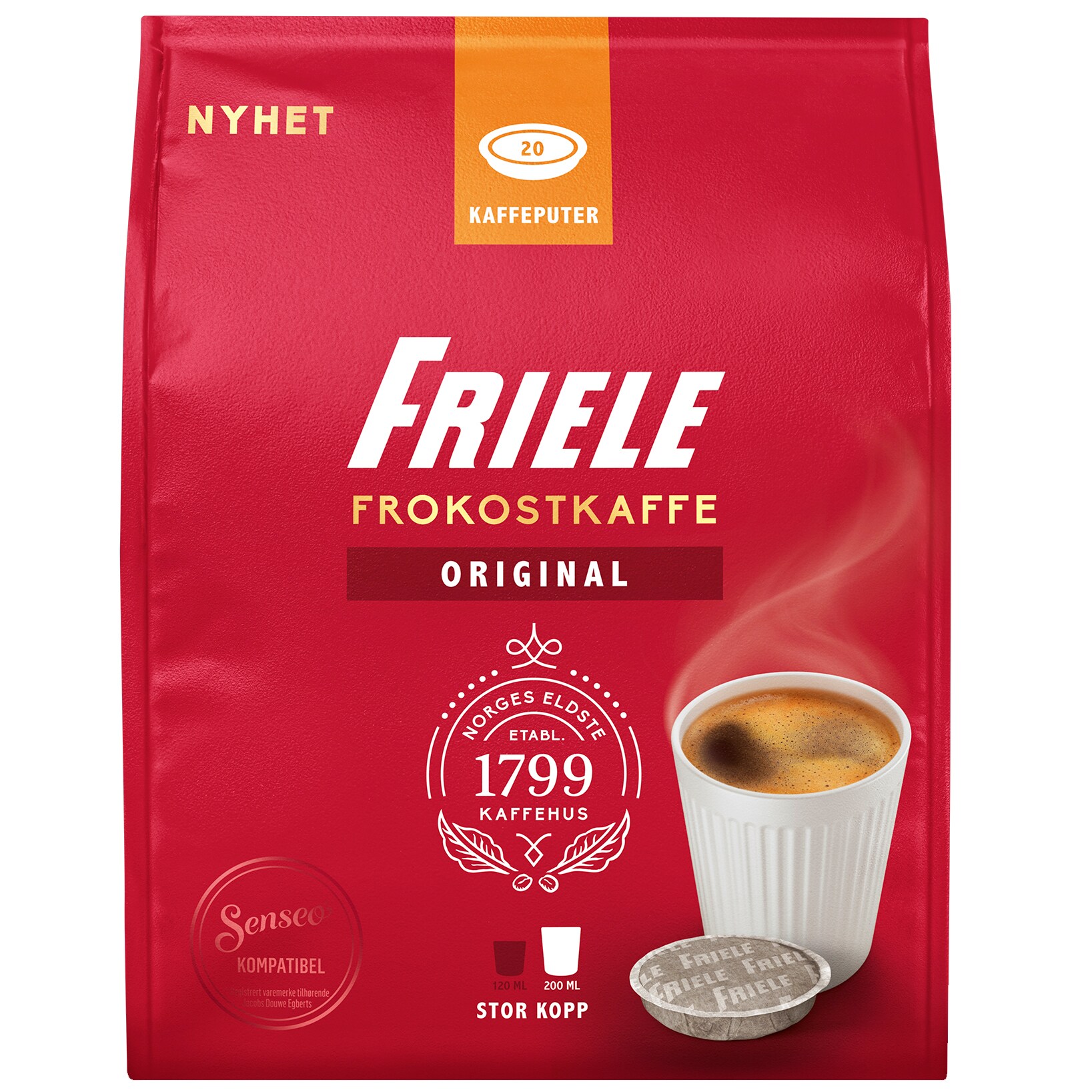 Friele Standard kaffeputer (20 stk) - Elkjøp