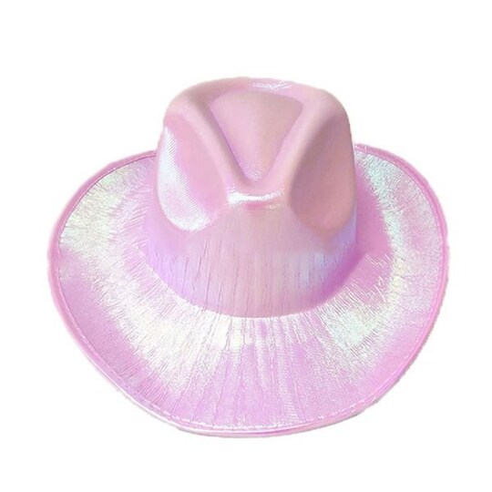 Iriserende Cowboyhatt - Rosa - Elkjøp