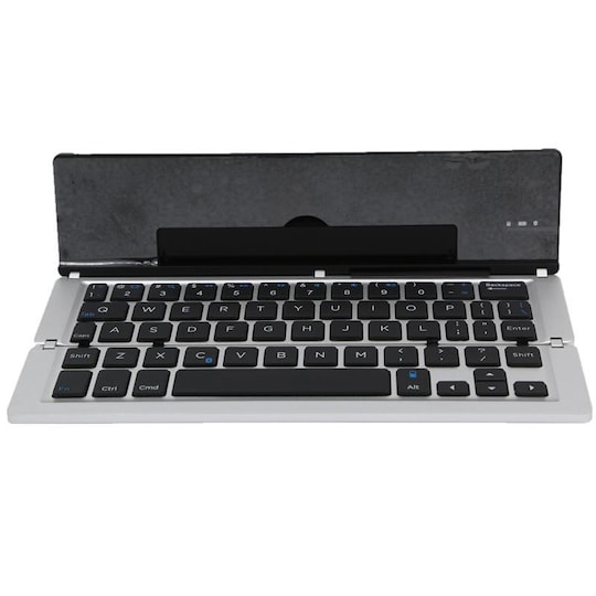 Sammenleggbart Bluetooth -tastatur med stativ Sølv - Elkjøp