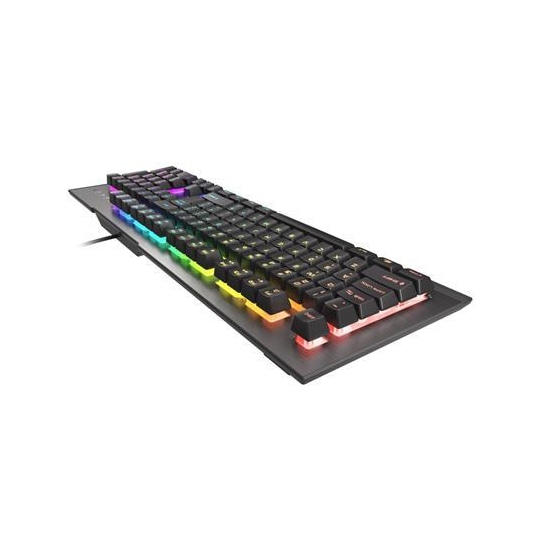 Genesis Rhod 500 Gaming -tastatur, RGB LED -lys, USA, sølv/svart, kablet -  Elkjøp