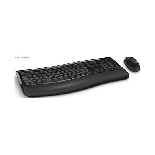 Microsoft Comfort Keyboard 5050 PP4-00019 Tastatur og mus, Trådløs,  Tastaturoppsett EN, USB, Svart, Nei, Trådløs tilkobling Ja, Mus inkludert,  Engelsk, Numerisk tastatur, 829 g - Elkjøp